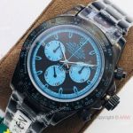 Replica Rolex Daytona Swiss 7750 Blacksteel Blue Subdials Watch 40mm